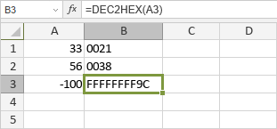 DEC2HEX Function