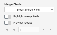 Merge Fields section