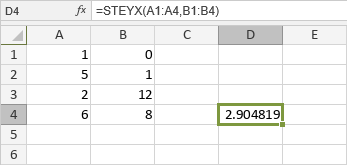 STEYX Function