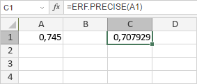 Fonction ERF.PRECIS