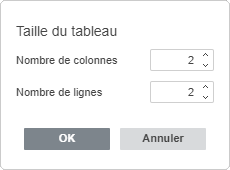 Tableau personnalisé