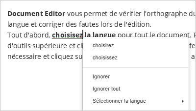 Vérification de l'orthographe