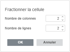 Fenêtre Scinder les cellules