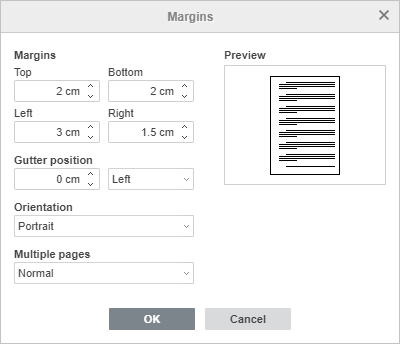 Custom Margins