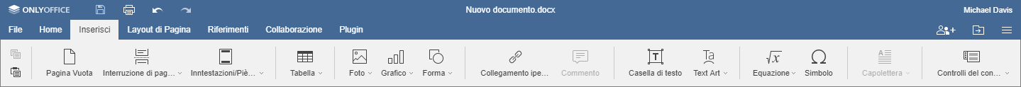 Scheda Inserisci