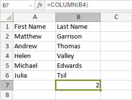 COLUMN Function