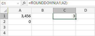 Fonction ROUNDDOWN