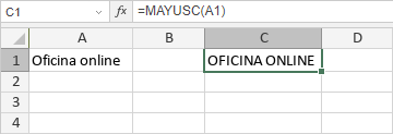 Función MAYUSC