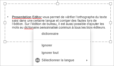 Vérification de l'orthographe