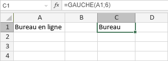 Fonction GAUCHE/GAUCHEB