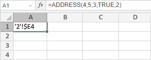 Fonction ADRESSE