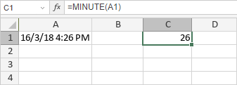 Fonction MINUTE