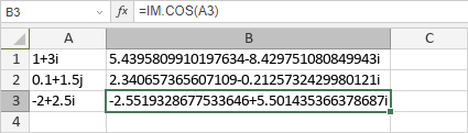 Función IM.COS