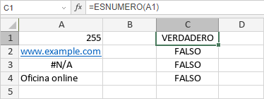 Función ESNUMERO