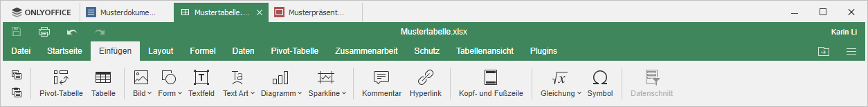 Registerkarte Einfügen