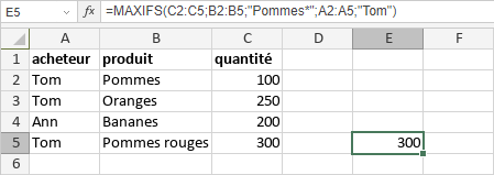 Fonction MAX.SI.ENS