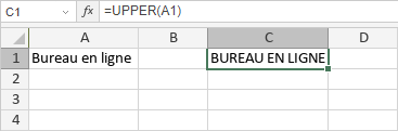 Fonction MAJUSCULE