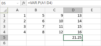 VAR.P Function