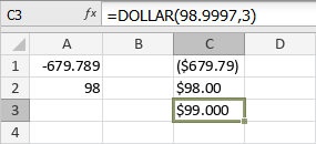 Fonction DOLLAR