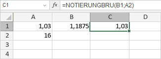 NOTIERUNGBRU-Funktion