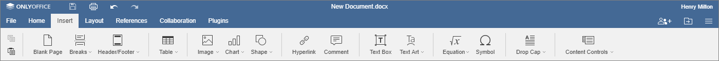 Insert tab