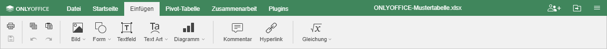 Registerkarte Einfügen
