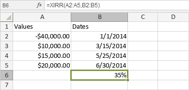 XIRR Function