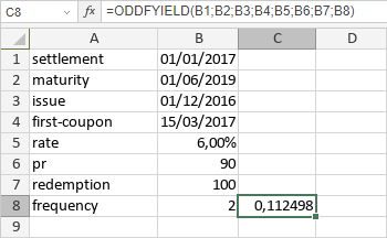 Fonction ODDFYIELD