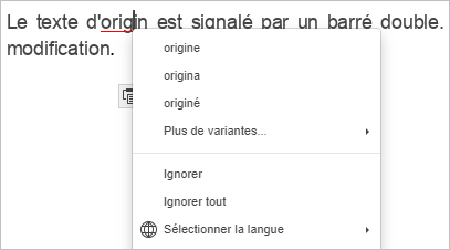 Vérification de l'orthographe