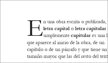 Letra capital ejemplo